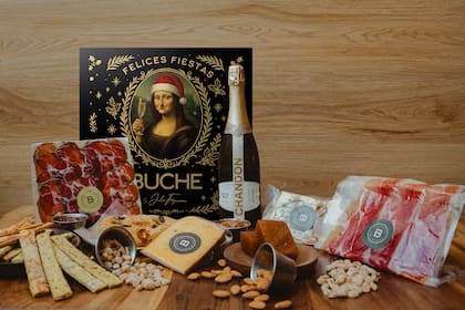 Una de las cajas festivas de Buche Salumería