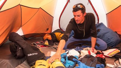 Una de las carpas que armó Kilian Jornet en el Everest