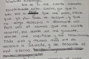 Una adolescente le escribió una conmovedora carta a su "enemiga"