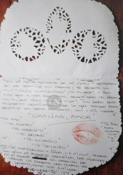 Una de las cartas que Rímolo le mandaba a Soldán desde la cárcel.