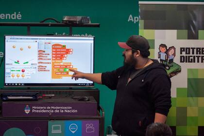 Una de las clases presenciales de Potrero Digital