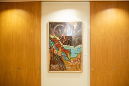 Una de las creaciones de Lucas Pertile que se vendió en la inauguración de la muestra "Cuentos de la selva".