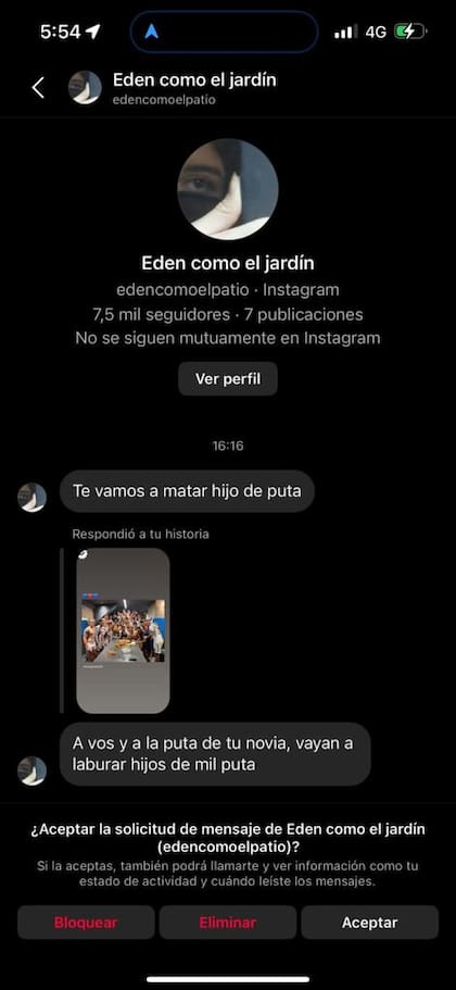Investigan amenazas de muerte a familia de Sergio Massa y brindan custodia 2 Una de las cuentas desde las que se realizó las amenazas y que ahora está siendo investigada por la justicia