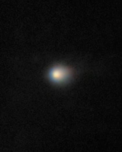 Una de las dos imágenes publicadas por el Observatorio Gemini muestra la coma del cometa (Foto: International Gemini Observatory/NOIRLab)