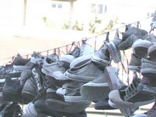 Una de las emblemáticas imágenes en recuerdo a las 194 víctimas mortales