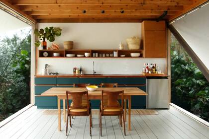 Una de las estancias terminadas de la casa de los Brillhart