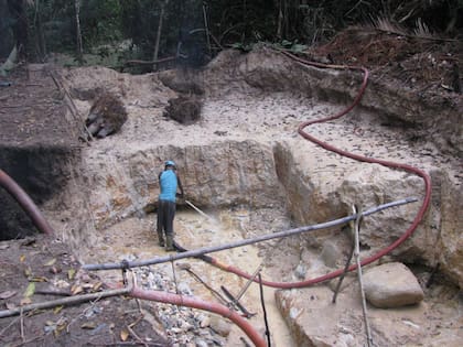 Una de las fotografías que la ingeniera Pereira tomo durante sus días de trabajo en la zona. Hay residentes de las minas ilegales que tienen decenas de años sin ir a la ciudad