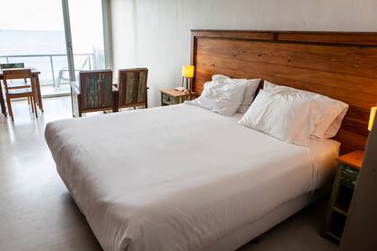 Una de las habitaciones con vista al mar del Hotel Océano Patagonia.