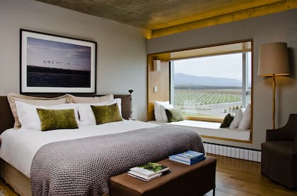 Una de las habitaciones de Casa de Uco.