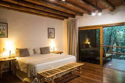 Una de las habitaciones del lodge.