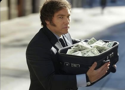 Una de las imágenes creadas con inteligencia artificial que hablan de una "estafa" de parte de Milei