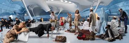 Una de las imágenes de Allegoria Sacra, video que representa el purgatorio