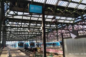 Una de las imágenes que constató uno de los inspectores del Ministerio de Trabajo, con los trenes paralizados