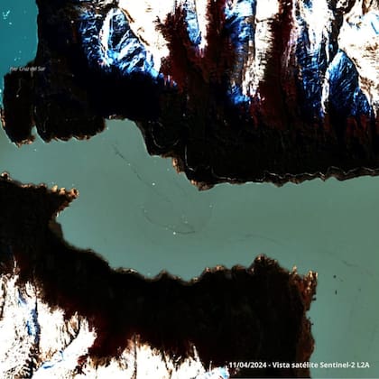 Una de las imágenes satelitales en las que se puede ver la mancha
