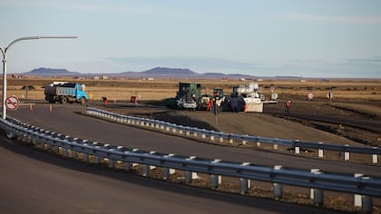 Una de las obras de Austral Construcciones, la empresa de Lázaro Báez