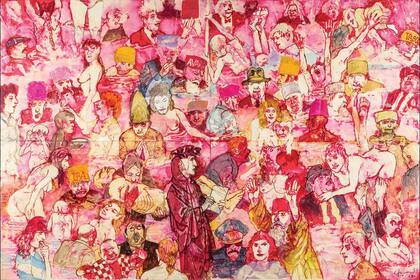 Una de las obras de la muestra "Dante por Alonso"