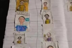 Una de las páginas que emuló el niño