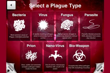 Una de las pantallas del videojuego Plague Inc