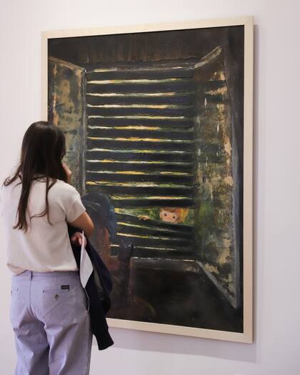 Una de las pinturas exhibidas en la Quinta Trabucco