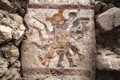 Una de las pinturas que muestran la vida de los indígenas Moche