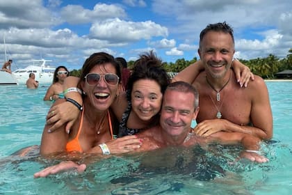 Una de las postales familiares de las últimas vacaciones del periodista