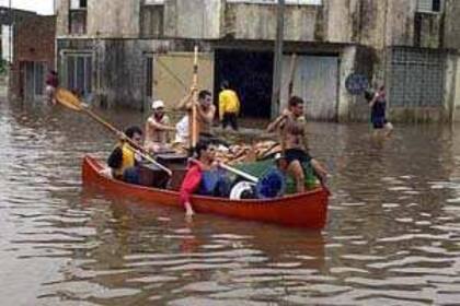 Una de las postales que dejó la inundación santafesina de 2003