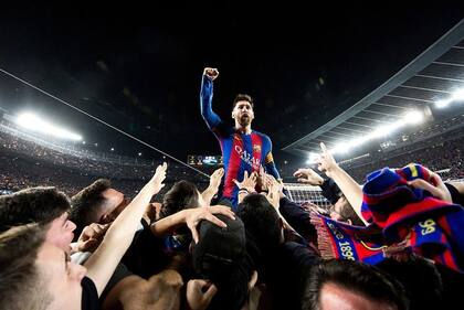 Una de las postales que eligió Lionel Messi para homenajear al FC Barcelona (Foto/Instagram: @leomessi)