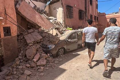 Una de las postales trágicas del terremoto en Maruecos (Photo: Khadija Benabbou/dpa)