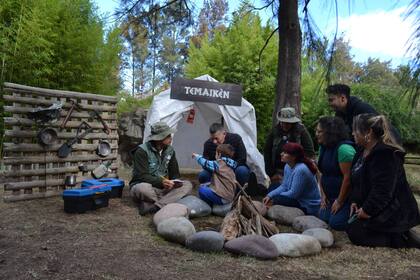 Una de las postas de Guardianes de la Naturaleza en Temaikén.