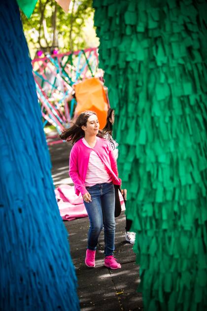 Una de las postas del Sensatlón, en el que grupos de amigas competían entre sí.