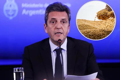 Una de las presentaciones de Massa de la instrumentación del llamado dólar soja, en medio de una urgente necesidad de dólares en el país