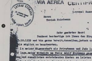 60 años después, aparecen cartas inéditas del ciego que cazó a Adolf Eichmann