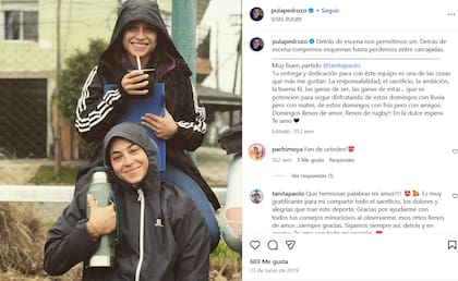 Una de las primeras publicaciones de Paula Pedrozo y Sofía Paolo en las redes