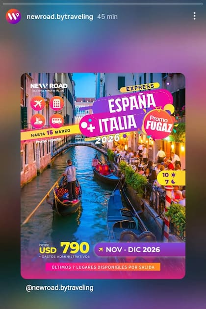Una de las promos que publicitaban en redes sociales