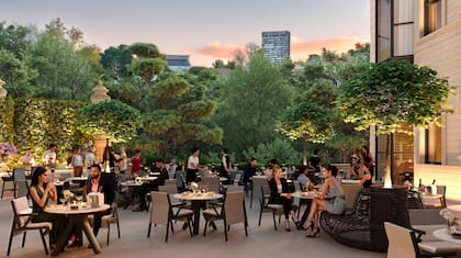 Una de las propuestas gastronómicas estará ubicada en la terraza que da hacia la Plaza San Martín