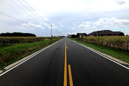 Una de las rutas rurales en Ohio.