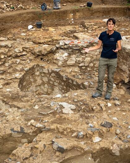 Una de las tabernas halladas sirvió para producir vidrio o comida
