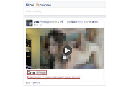 Una de las varias publicaciones falsas que, basadas en las referencias de Facebook, se propagan en la red social infectando computadoras personales con un troyano