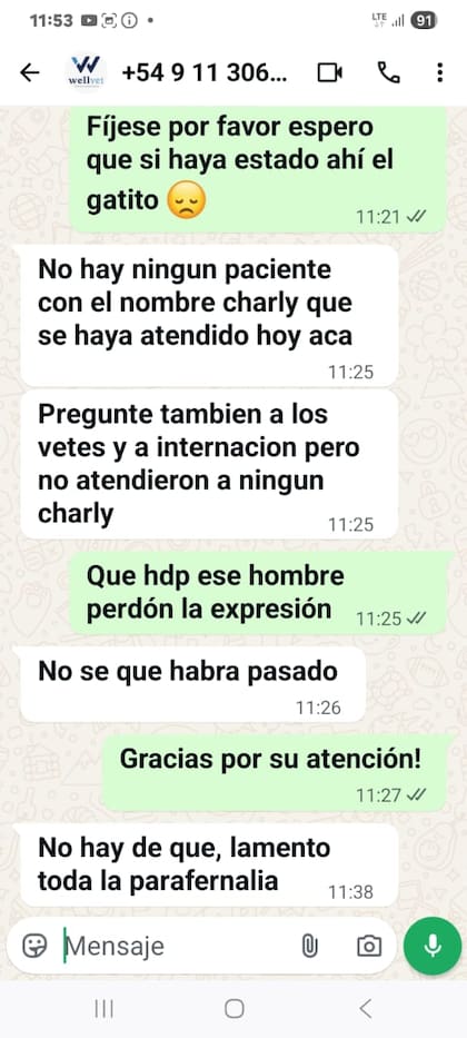 Una de las veterinarias habría desmentido al acusado