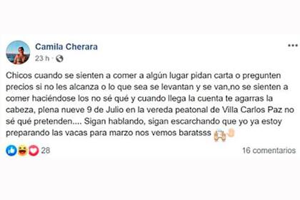 Una dueña del bar justificó los precios a través de su cuenta de Facebook