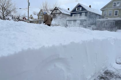Una escena de la tormenta invernal en Buffalo, Nueva York, el 25 de diciembre de 2022.
