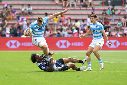 Una escena de los Pumas 7s ante Japón