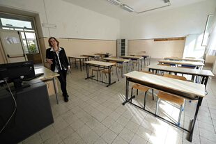 Una escuela en Roma, sin alumnos tras la medida de emergencia adoptada por el gobierno italiano