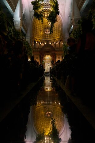 Una espectacular imagen del interior del Templo Libertad, en Libertad al 700, donde se llevó a cabo la ceremonia.