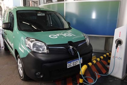 Una estación de carga para un auto eléctrico