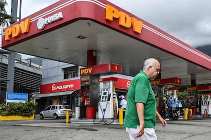 Una estación de servicio de PDVSA en Caracas