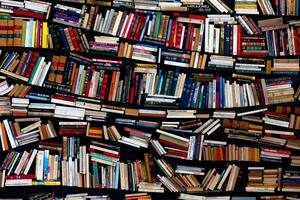 Una estantería con libros