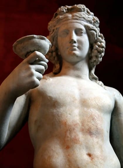 Una estatua romana de Baco, según un modelo griego del siglo IV a.C., cuando el dios se llamaba más frecuentemente Dioniso.