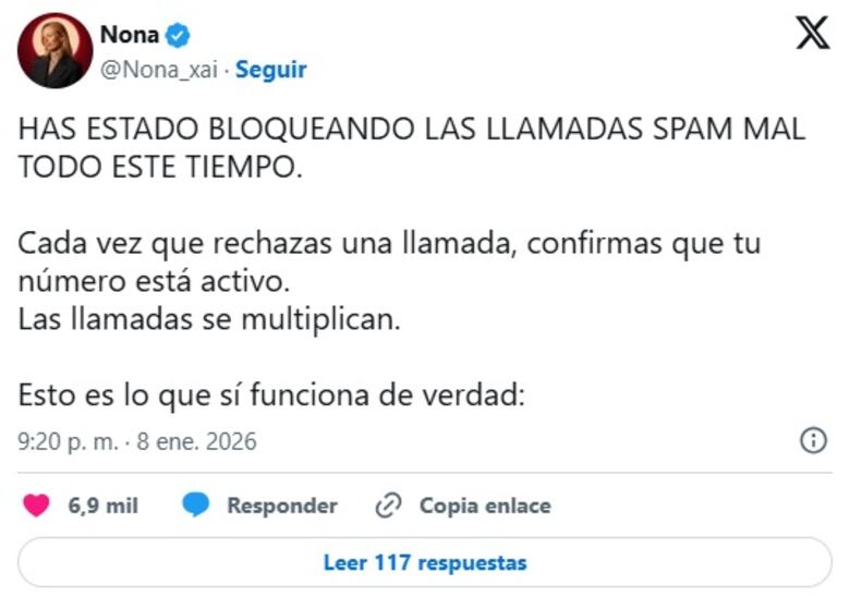 IA advierte: Rechazar llamadas de spam te convierte en blanco fácil