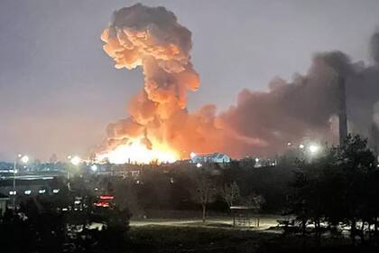 Una explosión en Kiev